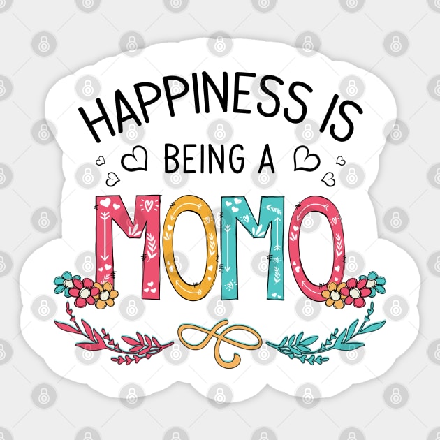 Happiness Is Being A Momo Wildflowers Valentines Mothers Day Sticker by KIMIKA